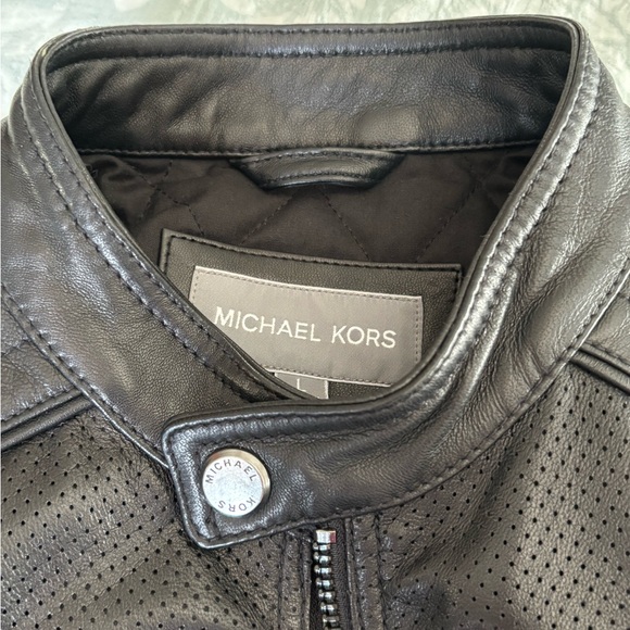 NWT Michael Kors 💯% Leather Jacket - Picture 3 of 14
